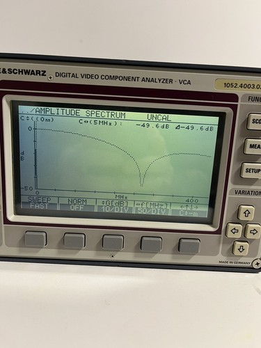 Rohde Schwarz VCA Digital Video Component Analyzer Opt B1